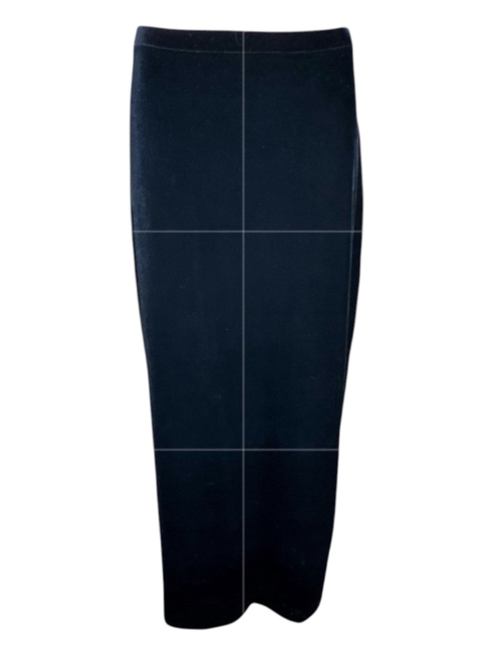 DKNY Vegan Velvet Maxi Skirt in Midnight Onyx, Pull On Style, Size S.